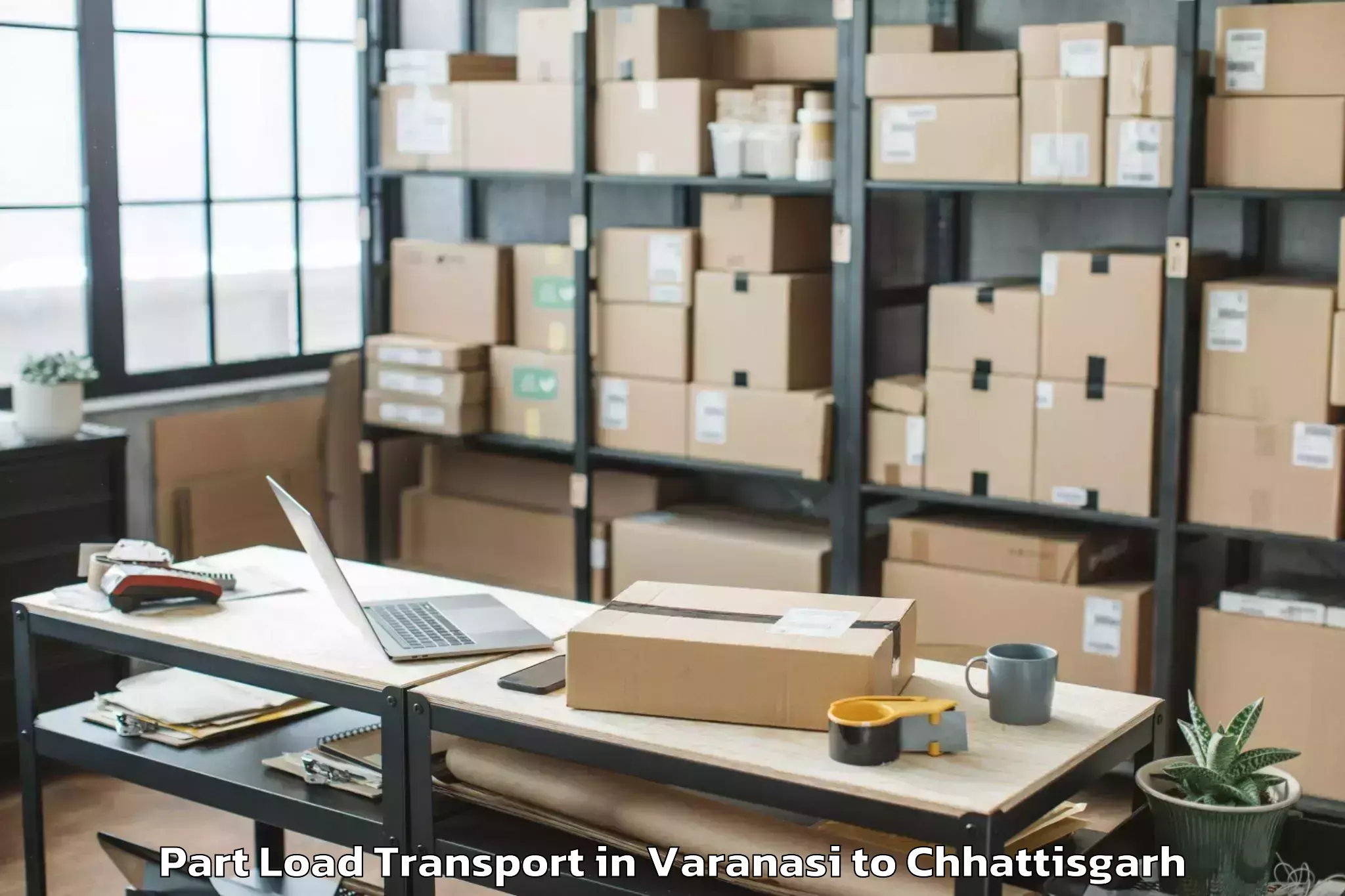 Comprehensive Varanasi to Icfai University Raipur Durg Part Load Transport